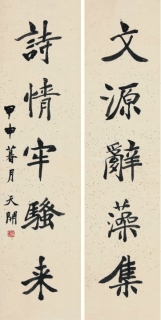 0263   杨天开  书法对联