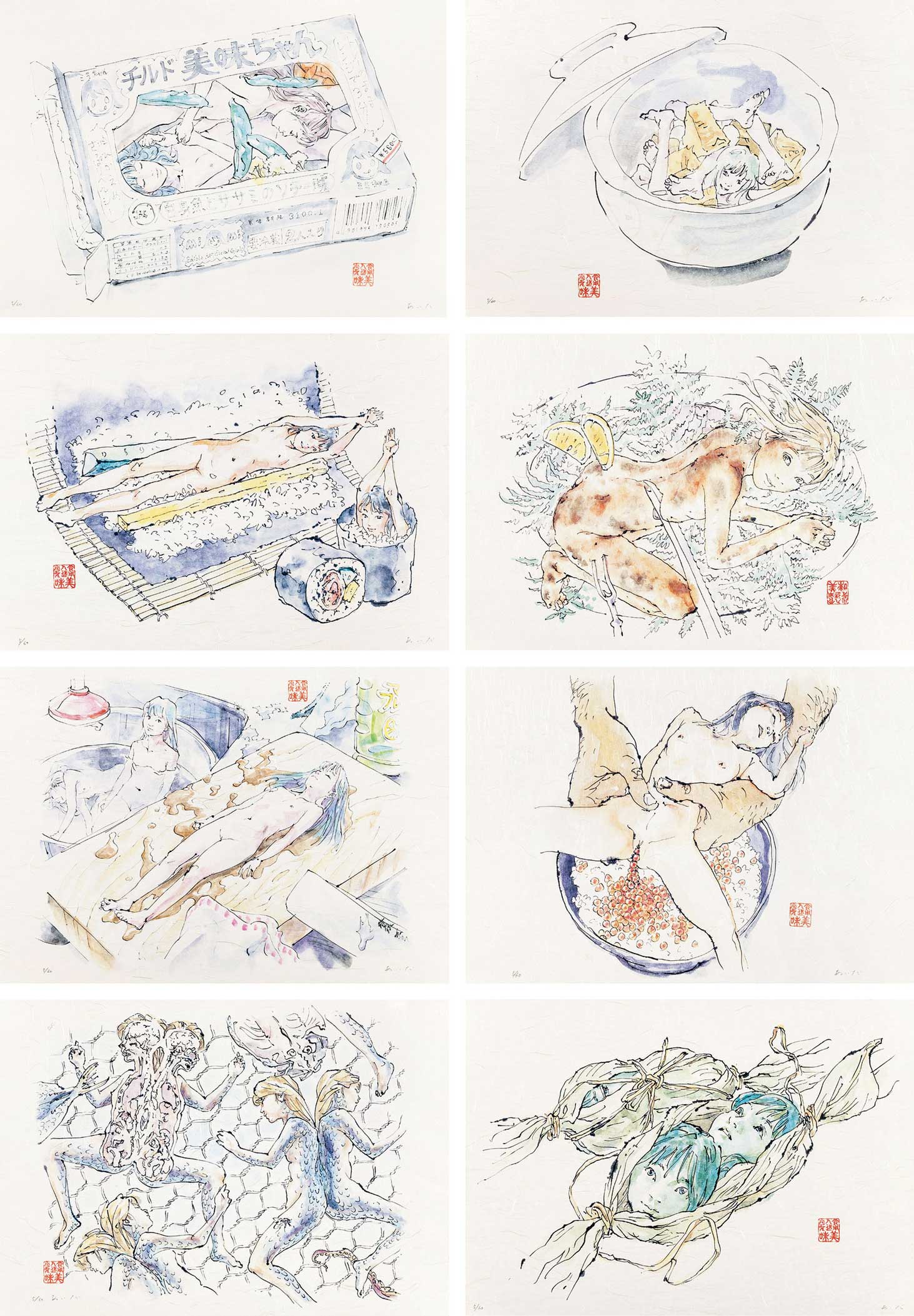 食用人造少女美味系列 (八张一套)